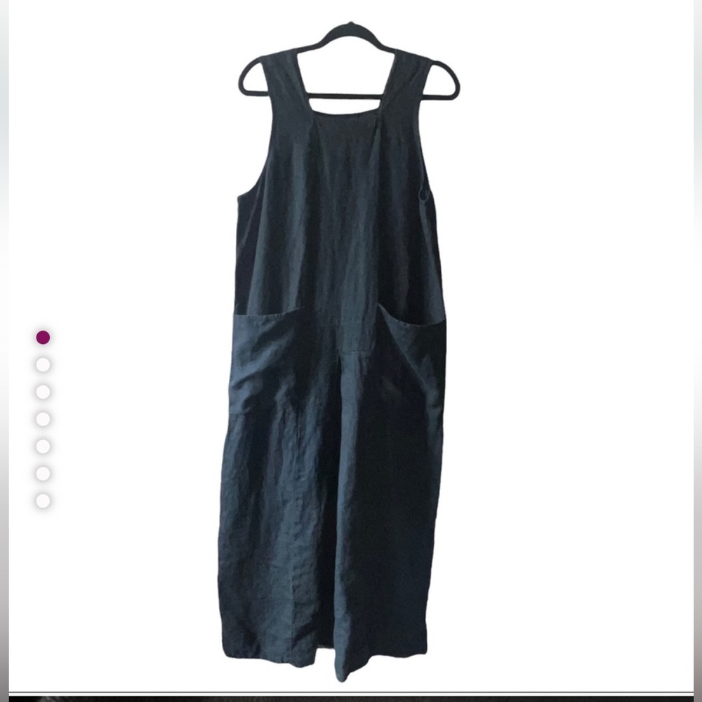 Flax Pure 100% Linen Longline Sleeveless Breathable Maxi Dress. Lagenlook. Small